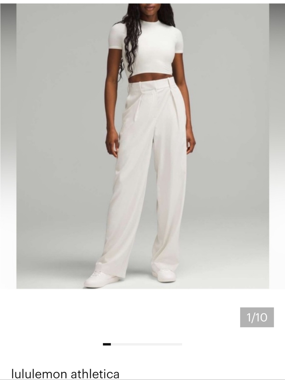 Tan Oak Beige Camel Sz 10 Lululemon Wide-Leg Pleated Pants